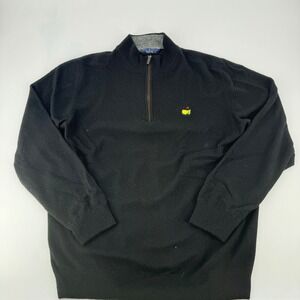 Masters Golf Clubhouse Collection Quarter Zip 100% Cashmere Sweater Mens XL